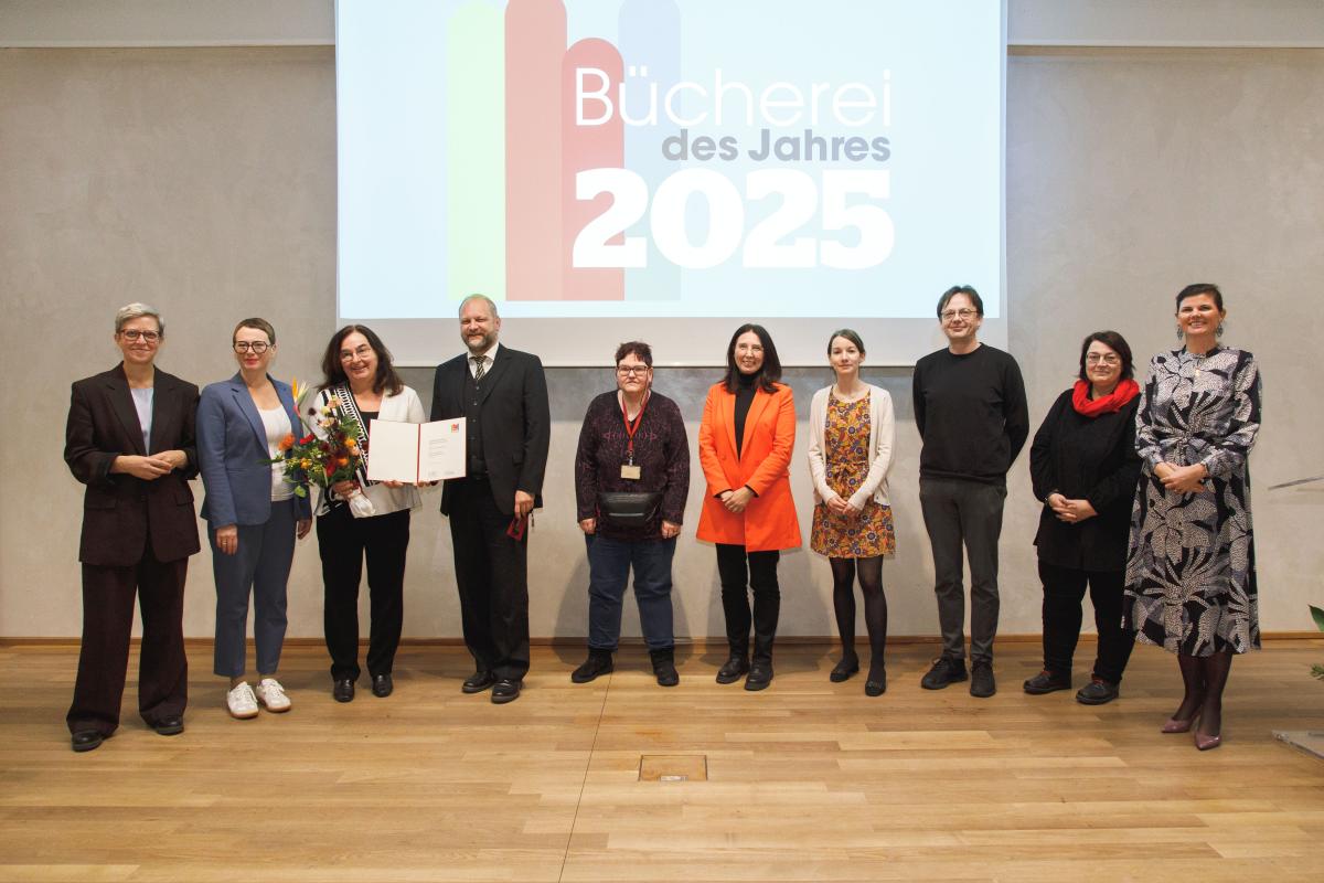 Preisverleihung an die Stadtbibliothek Wissensturm Linz