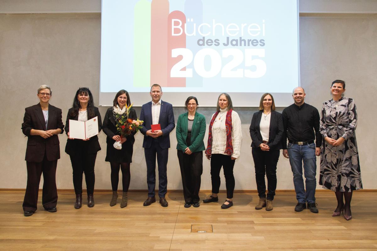 Preisverleihung an die Stadtbücherei Mediathek Retz